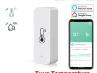 Tuya WiFi Датчик температуры и влажности SmartLife Удаленный монитор для умного дома Работа с Alexa Google Assistant TH01