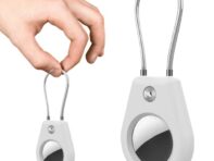 для Apple AirTags брелок держатель с проводом кабель анти-потеря защитный чехол устойчивый к царапинам чехол для ключей домашних животных багаж рюкзак чёрный