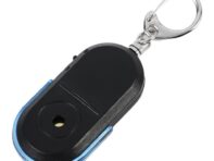Old People Anti-Lost Alarm Key Finder Wireless Useful Whistle Sound LED Light Locator Finder Keychain красный