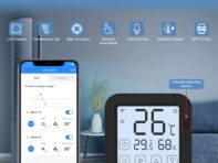 Tuya Smart Wi-Fi ИК-контроллер кондиционера термостат с ЖК-дисплеем App Control Температура чёрный