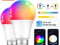 Умная лампа Tuya Bluetooth E27 RGB+WW+CW Умные лампочки Smart Life Дистанционное управление Светодиодная лампа