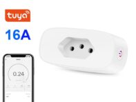 Tuya 16a Бразильская стандартная умная вилка Wi-Fi Smart Life Бразильская розетка с монитором мощности Голосовое управление для Alexa Google Home
