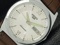Seiko 5 АВТОМАТИЧЕСКИЕ МУЖСКИЕ ВОССТАНОВЛЕННЫЕ 6309A ЯПОНИЯ СЕРЕБРЯНЫЕ ЧАСЫ С ЦИФЕРБЛАТОМ a425821-2 R1028-a425821