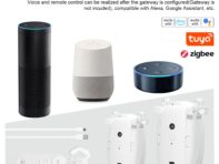 2PC Tuya ZigBee 3 в 1 Интеллектуальный мотор для штор Электрический робот для штор Автоматическое открывание без проводки 1pc белый