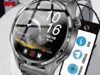 SACOSDING Смарт-часы Совместимость HUAWEI WATCH 5 Pro Смарт-часы GPS NFC Смарт-часы Мужские Компас Bluetooth Вызов Спортивные Мужские Смарт-часы 2024 серебряный