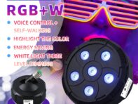5 светодиодов Mini Par Light RGBW сценические светильники с дистанционным управлением E27 держатель лампы KTV бар с голосовым управлением