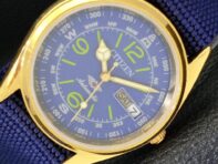 REFURBISHED MENS CITIZEN AUTOMATIC 8200 JAPAN DAY&DATE BLUE DIAL WATCH A431448-2 R107-a431448