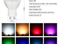 220 В Tuya Smart GU10 светодиодные лампочки Wi-Fi/Bluetooth Smart Life App диммируемый RGB-прожектор для гостиной
