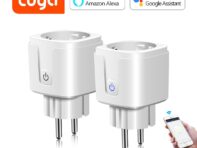 Умный дом Tuya Smart Life Smart Socket EU Plug Network Wi-Fi Розетка Использование голосового управления Работа с Google Home Alexa
