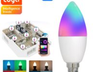 Smart E14 LED Light Bulb Bluetooth Intelligent Dimming RGBCW Candle Lamps Tuya Smart Life APP Control For Bedroom Room Decor