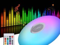 24 Вт E27 RGB музыкальная лампа с изменяющимися цветами и пультом дистанционного управления