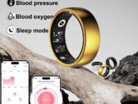 Новое мужское женское смарт-кольцо военного класса из титановой стали для XIAOMI Health Monitoring IP68 3ATM водонепроницаемый мультиспортивный мод 18 чёрный