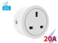 Граффити Wi-Fi розетка Британского стандарта 20А Измерение количества в реальном времени Голосовой телефон Пульт дистанционного управления Zigbee 3.0 с реле
