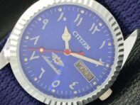 CITIZEN AUTOMATIC 8200 МУЖСКИЕ ЯПОНСКИЕ ВОССТАНОВЛЕННЫЕ ЧАСЫ С АРАБСКИМ СИНИМ ЦИФЕРБЛАТОМ a426232-2 RL620c-a426232