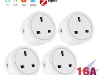 Zigbee Tuya Smart Plug 16a Adapter Wireless Remote Control Voice Control Timing Monitor Battery Works With Google Home Alexa