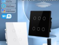 Tuya WiFi Smart Switch Brazil 4x4 AC110-220V Сенсорная панель 4/6 Gang Light Switch Управление через приложение работает с Alexa Google Home
