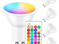 Светодиодные лампы RGB GU10 5 Вт с регулируемой яркостью и изменением цвета прожектора вниз 1PC теплый белый