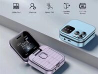 2025 Маленький складной мобильный телефон Автоматическая запись вызовов Быстрый набор Две SIM-карты Высокое разрешение Задняя камера Раскладные телефоны Сотовые телефоны синий