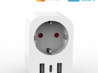 Умная розетка Беспроводная Wi-Fi Совместимость Alexa Google Home С 2 USB И 1 Тип C 16A 230V Пульт Дистанционного Управления