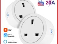 Wifi 20A UK Smart Plug Mini Power Monitor Socket Remote Voice App Control Timing Smart Work With Alexa ZN37518401 20A белый