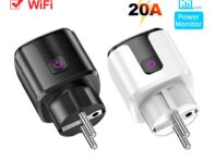 Tuya Smart WiFi Bluetooth EU Plug 20A Розетка с мониторингом мощности Таймер Розетка Блокировка от детей Google Home Alice SmartThings Alexa белый
