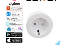 Corui Tuya Zigbee Eu Умная розетка 16a/20a Беспроводной пульт дистанционного управления Пожарная розетка Smart Life Голосовое управление Alexa Google Home