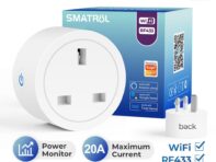 Wi-Fi Rf433 Великобритания Смарт-розетка 20А Адаптер Монитор мощности Беспроводной пульт дистанционного управления Голосовое управление Таймер для Google Home Alexa