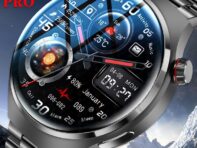 SACOSDING NFC Смарт-часы GT4PRO AMOLED 360*360 HD Полноэкранный сенсорный Bluetooth-вызов Мониторинг артериального давления GPS-часы GT4PRO PK GTMAX silicon чёрный