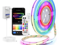 Tuya Smart WiFi RGBIC COB Светодиодная лента адресуемая WS2811 IC RGB с регулируемой яркостью для декора комнаты окружающая лампа лента Alexa Google Home 1M