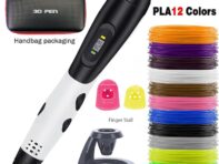 Ручка для 3D-печати с 12 цветами PLA Filament Support ABS / PLA Filament Kids DIY Drawing Gift с ЖК-дисплеем