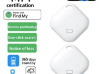 4PCS Smart Tag Global Locator Mini GPS Tracker Work with iOS Find My APP Anti-lost Finder Locator for Key Wallet Car Pet Luggage