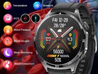 2024 Новые умные часы мужские AMOLED экран умные часы монитор здоровья умные часы Bluetooth звонок для Android IOS Man silicone чёрный