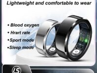 Новый R6 Smart Ring Health Monitor мужской термометр артериальное давление пульсометр монитор сна IP68 водонепроницаемый IOS Android 8 чёрный