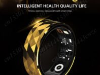 R12M Smart Ring Монитор здоровья Кислород в крови Монитор сердечного ритма Монитор сна Трекер активности и сна Мультиспортивные режимы для Android iOS 181 чёрный