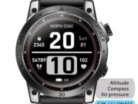 NORTH EDGE GPS-часы мужские спортивные умные часы HD AMOLED дисплей 50M ATM высотомер барометр компас умные часы для мужчин чёрный