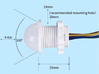 1-4PCS Mini PIR Motion Sensor Light Switch AC 110V- 240V Human Body Infrared Detector Auto On Off For Home No Adjustable Delay