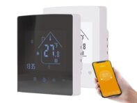 Сенсорный ЖК-дисплей Все в одном Машина WiFi Все в одном Регулятор Температуры WIFI Кондиционер + Термостат для напольного отопления black чёрный
