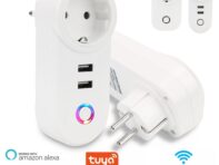 Power Wi-Fi USB-розетка Wi-Fi Smart Plug 10A Беспроводная розетка Voice Tuya Phone Charger Пульт дистанционного управления Таймер Alex Monitor Timer EU EU USB