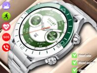 SACOSDING Bluetooth Смарт-часы с дистанционным управлением камерой AI Voice Bluetooth Calling Heart Rate GPS Track Men Smartwatch AMOLED