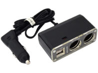 разветвитель прикуривателя 12/24В 2 гнезда 2 USB