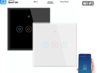 Tuya Wi-Fi Touch умный беспроводной настенный переключатель сенсорная кнопка без нейтрального провода функция таймера голосового управления для Alexa Google Home 1 Gang White