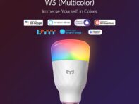 Светодиодная светодиодная лампочка Xiaomi YEELIGHT W3 E27 900LM Многоцветная интеллектуальная лампочка работает с Google Assistant