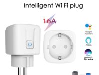 Защита от перегрузки Tuya EU WiFi type-M Умная розетка 16A Приложение Дистанционное управление Голосовое управление HUB Бесплатная умная розетка Without metering белый