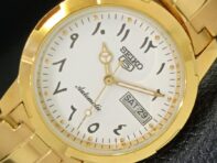 SEIKO 5 АВТОМАТИЧЕСКИЕ МУЖСКИЕ ЯПОНИЯ 6309A ВОССТАНОВЛЕННЫЕ АРАБСКИЕ БЕЛЫЕ ЦИФЕРБЛАТНЫЕ ЧАСЫ a426418-2 RL-a426418