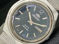 Б/У ORIENT AUTOMATIC JAPAN 46943 МУЖСКИЕ ЧАСЫ DAY&DATE СИНЕГО ЦИФЕРБЛАТА A431479-2 R107-a431479