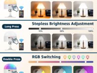 2PC RGB or Warm 2200mAh Battery Operated Light Bulb with Remote