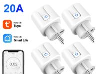 20a Zigbee Smart Plug EU Smart Socket Беспроводная розетка с функцией мониторинга мощности Голосовое управление через Alexa Google Home
