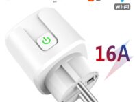 Germa Tuya Wi-Fi EU умная вилка 16a 220 В адаптер беспроводной пульт дистанционного управления голосовым управлением монитор мощности розетка с таймером для Google Home Alexa