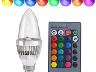 E12 E14 RGB светодиодная лампа 3 Вт 16 цветов