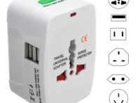 AU US UK EU конвертер все в одном международный адаптер вилки 2 порта USB зарядное устройство переменного тока для путешествий по всему миру